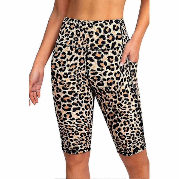 Dykkarshorts för kvinnor, minskad skavning, lättviktiga, mjuka, hudvänliga, våtdräktshorts för surfing - Perfekt Leopard Print M