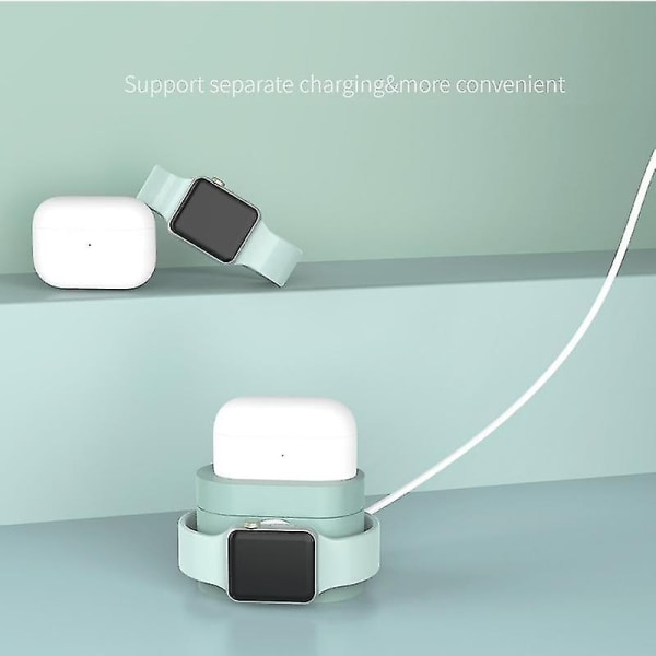 3 i 1 multifunktionel trådløs oplader natlampe med ur til 12/11 Pro Watch 1/2/ pro opladningsdock - Perfet