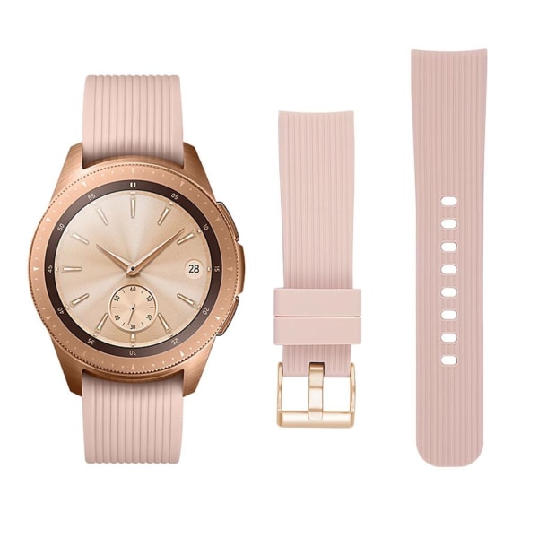 Samsung Galaxy Watch 42 mm armbånd silikon rosa beige (S) - Perfet