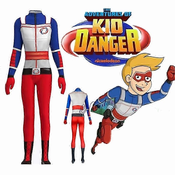 Henry Danger -asu lapsille Henry Hart Cavill Cosplay Haalari Syntymäpäiväjuhlat Halloween Hieno Naamiaisasu Puku Miehille Pojille-Täydellinen Shego Cosplay Kids 130cm