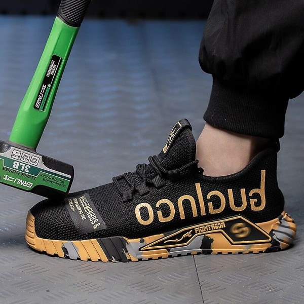 2023 New Work Sneakers Ståltå Skor Män Säkerhetsskor Punkteringssäkra arbetsskor Stövlar Mode oförstörbara skor Säkerhet - Perfet Green 43
