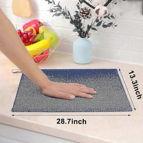 6-pack 100% Bomull Frotté Köksdukar - Hängögla för Disk och Köksrengöring - Perfekt Dark blue 34*73cm