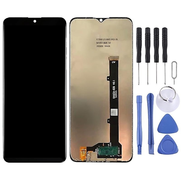 OEM LCD-skärm med digitizer komplett enhet för ZTE Blade A51 (2021 års modell) (Svart)-Perfet