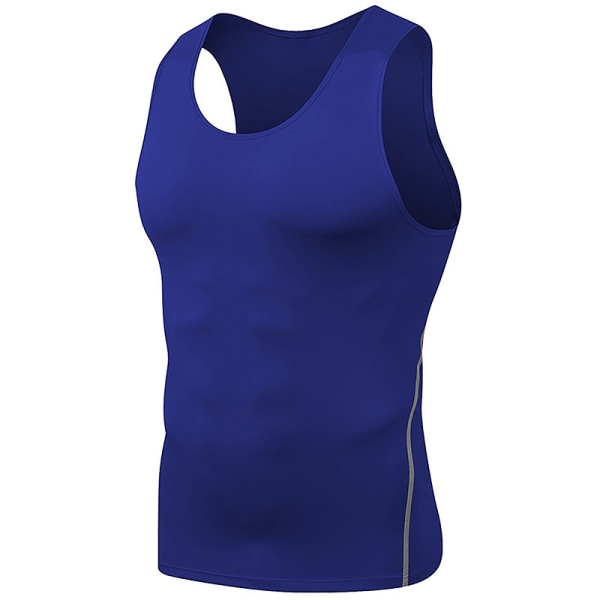 Mænds Slankende Shaper Posture Vest Mand Mave For Corre - Perfet blue L