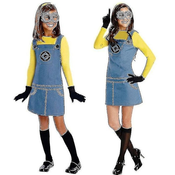 Anime Minion Full Family Cosplay Kostume Dreng Pige Kjole Jumpsuits-Perfet woman S