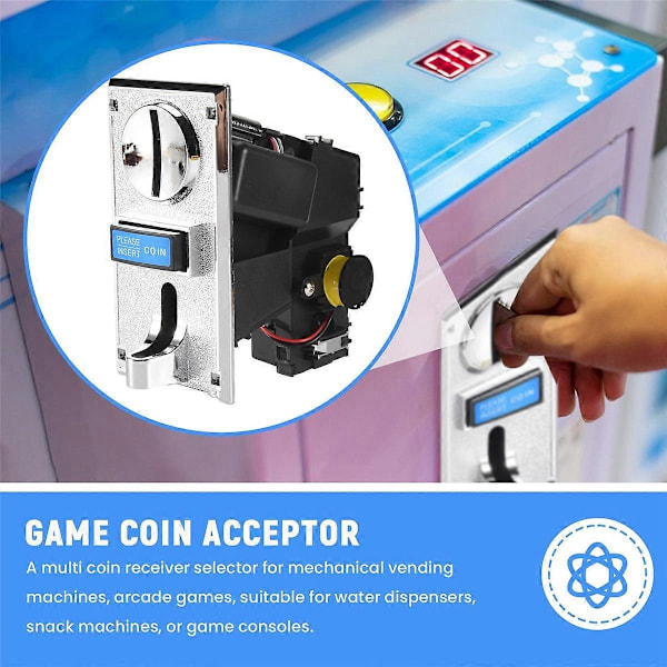 Multi Mynt Acceptor Väljare Kompatibel med Mekanism Varuautomat Mech Arkadspel-Perfet