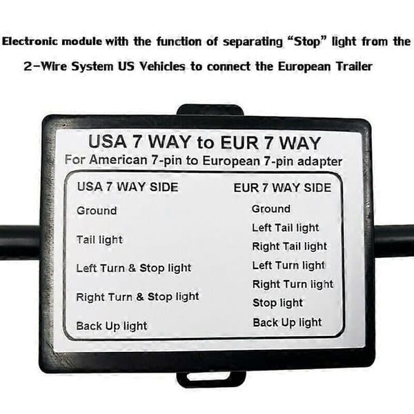 USA til EU Trailer Lys Konverter US 7-Vejs Blad Socket til EU 7-Pin Rundt Stik-Perfekt