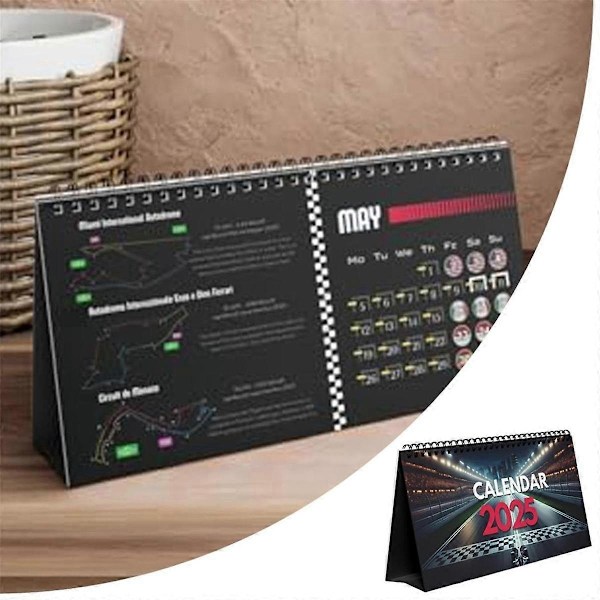 2025 Formel 1-Fans Skrivbords kalender 2025 Skrivbords kalender F1 Kalender 2025 Månader - Perfekt