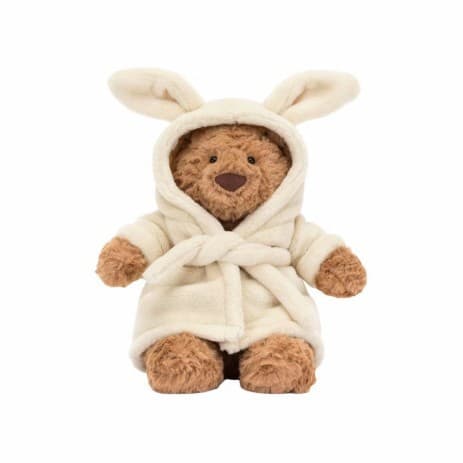 Jellycat-pehmolelu Bartholomew-karhun kylpytakki