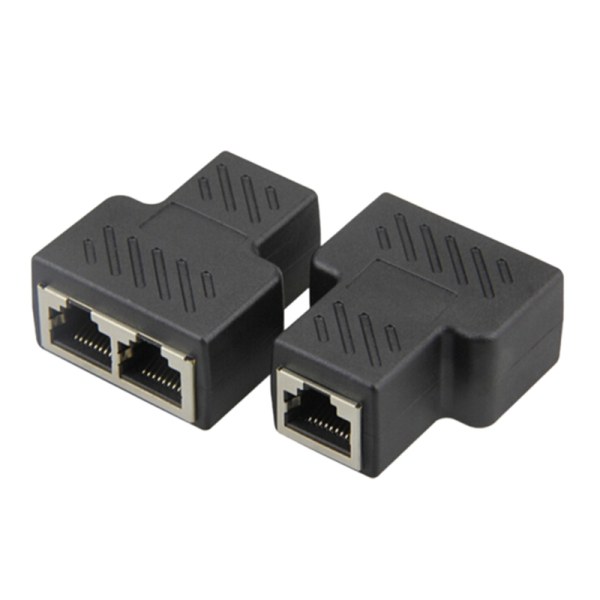 1 till 2 LAN Ethernet Nätverkskabel RJ45 Splitter Plug Adapter - Perfet