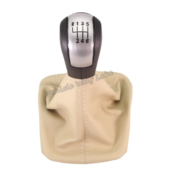 Til Skoda Octavia A5 MK2 1Z5 Sedan & Combi 2004 2005 2006 2007 2008 Bil 5/6 gears gearskifteknap Med Læder Boot- - Perfet 6 speed