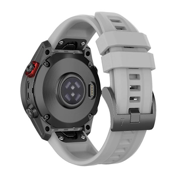 Silikonarmband 26mm för Garmin Fenix 7x/6x/5x Klocka Rem Loop Armband - Perfekt Gray