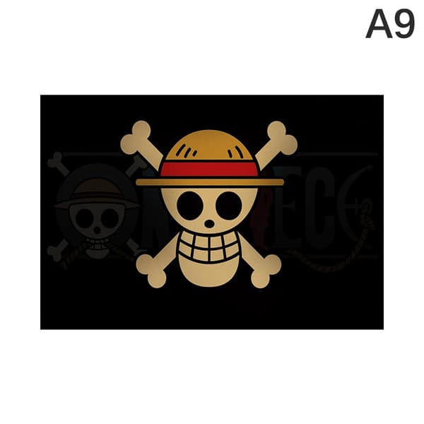 5 st Affisch One Piece Wanted Poster Luffy Papper Vintage Poste - Perfet A9