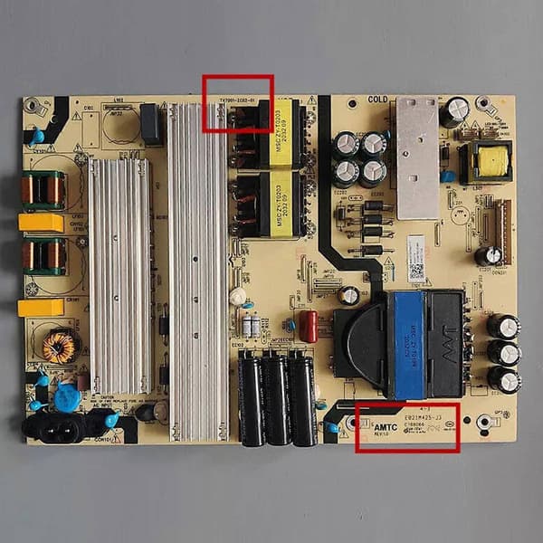 Onn 70 Strømforsyningskort E021M425-J3, E021M509-B2, E021M509-A2 TV7001-ZC02-01u-Perfekt E021M509-B2