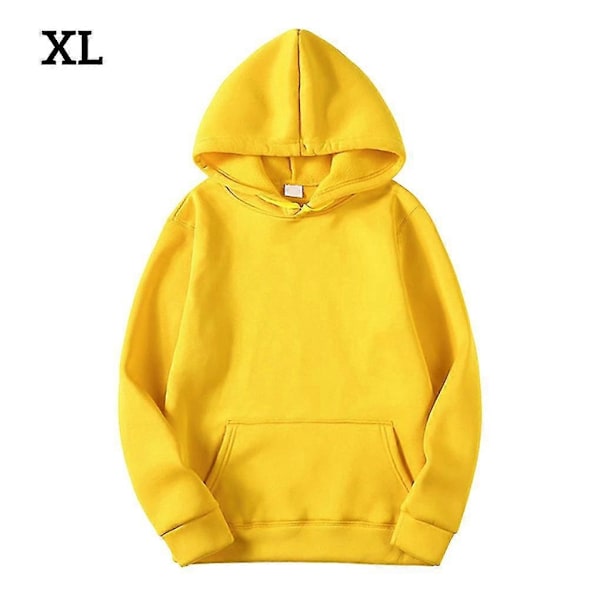Unisex Bomuldstrøje med Snørehætte - Perfekt Yellow XL