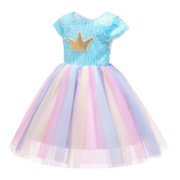 Barn Jenter Regnbuekjoler Tutu Crown - Perfet Blue 150