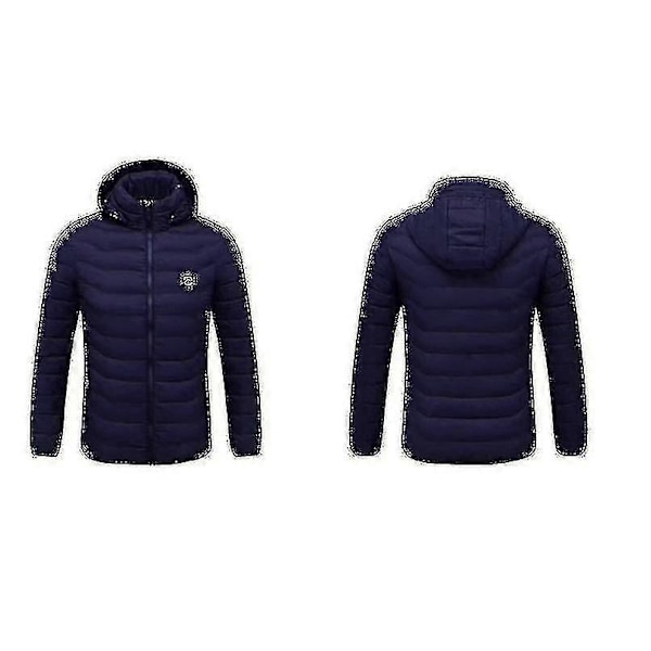 Lämmitetty takki, Talvi Ulkoilma Lämmin Sähköinen Lämmitetty Takki, 8 Lämmitysaluetta - Perfet Blue 2XL