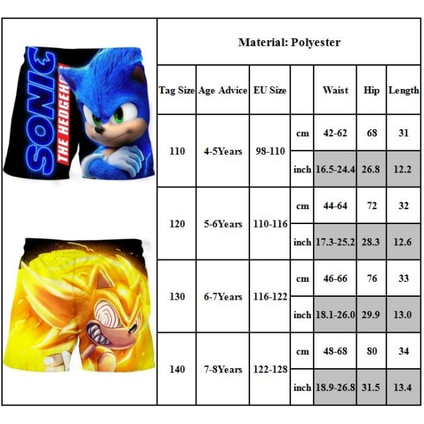 Sonic the Hedgehog set Sonic Clothes Kids Loungewear - Perfet A 110cm