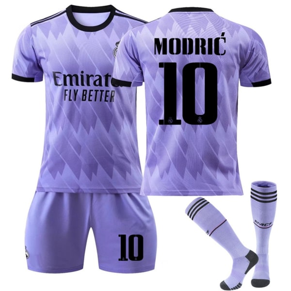 Real Madrid Away Purple nro 9 Benzema nro 20 Vinicius-jalkapallopaita - Perfet #10 12-13Y