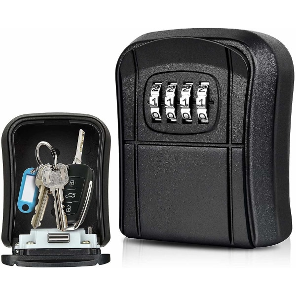 nyckellåda Väggmonterad mininyckelsäker utomhusnyckellåda med återställbar 4-siffrig numerisk kod Vattentät nyckellåda - Perfet