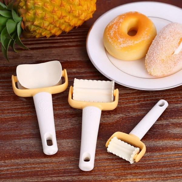 Plastic Cookie Form Kit, Rund Firkantet Cutter Cookie Rolling Pin - Perfet