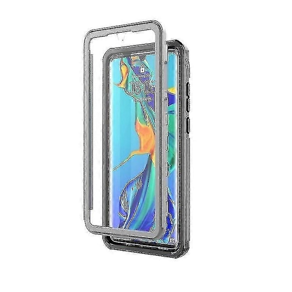 Vattentätt, dammtätt och stötsäkert transparent akryl mobilskal för Huawei P30 - perfekt