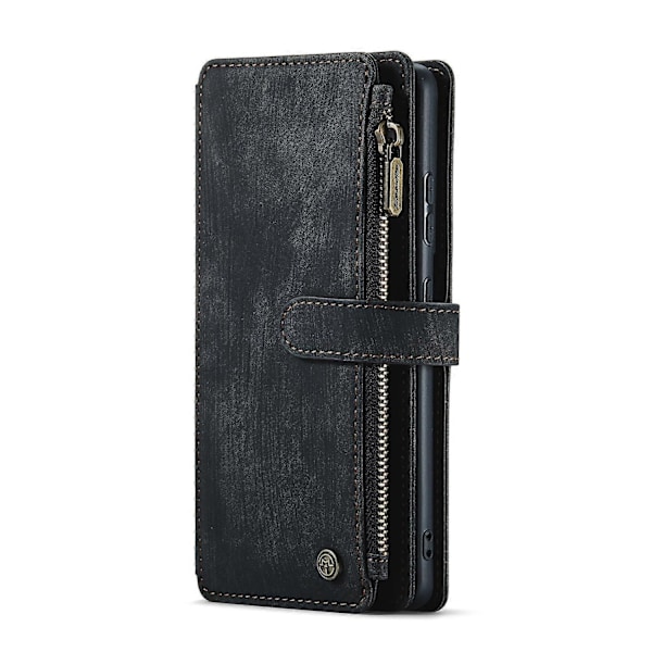 Kompatibel med Samsung Galaxy S20 5G CaseMe-C30 PU + TPU Multifunktionellt Horisontellt Flip Läderfodral med Hållare & Kortplats & Plånbok - Perfekt Black