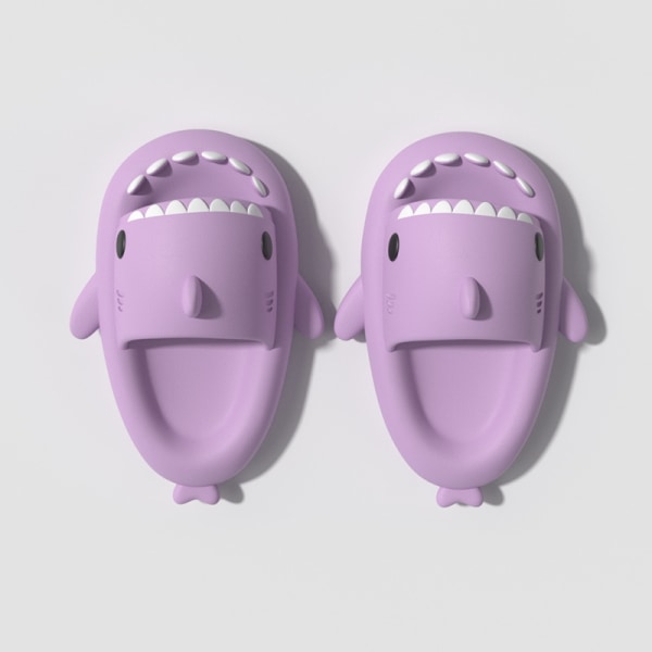 Shark Slippers Sommer Par tyk sål Indendørs Anti-Slip sandaler - Perfet purple 36/37