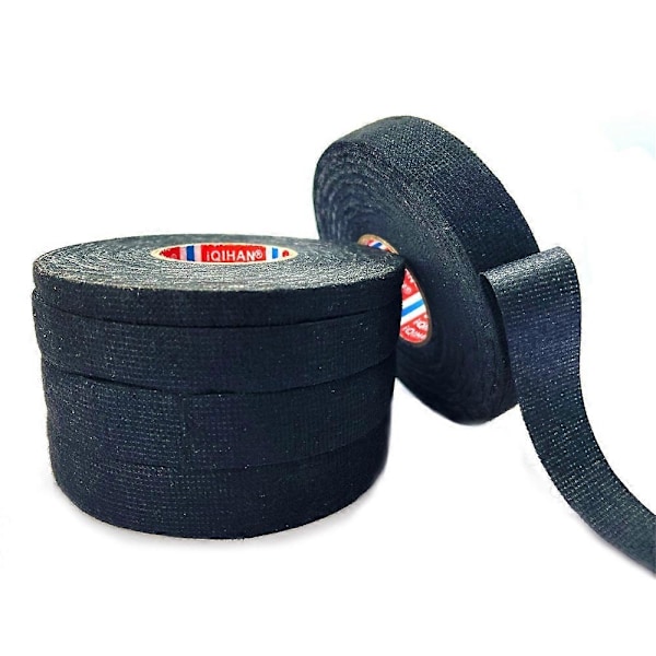 15/20 Meter Varmebestandig Flammehemmende Tape Coroplast Selvklebende Stofftape for Bilkabelnett Ledningsbeskyttelse - Perfekt 8MMx20Meter