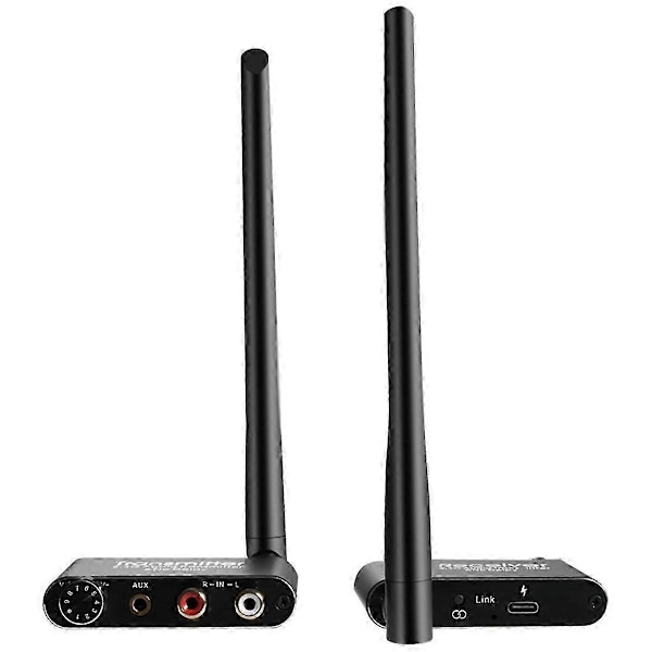 Trådløs Audio Transmitter Receiver 50M 2.4G Trådløs Audio Adapter med 3.5mm R/L RCA til TV Boks D-Perfet