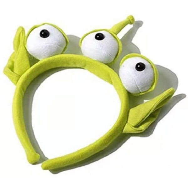 Toy Story Alien Grøn Pandebånd Øjenæble Monster Plys Tøj Tilbehør Cosplay Stretchy Plys Hår Accessories - Perfet