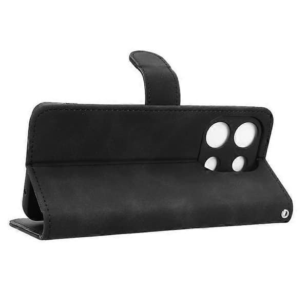 för Umidigi Note 100 Läderfodral Hudkänsla Anti-Fall Plånbok Flip Telefonfodral - Perfekt Black