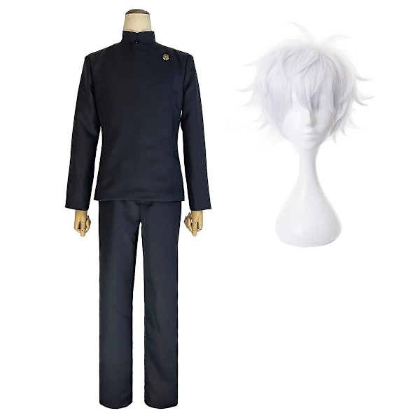 Holoun Jujutsu Kaisen Anime Suguru Geto Satoru Gojo Itadori Yuji Nanami Kento Inumaki Toge Yuta Okkotsu Cosplay Kostym Peruk Xxs-2xl-Perfekt Satoru Costume Wig XXS