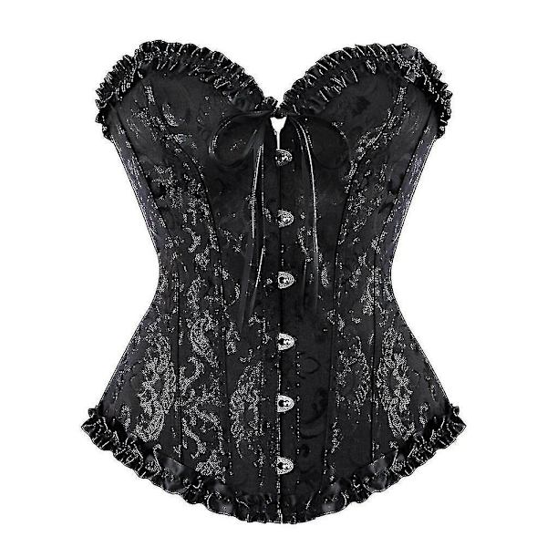 Seksikäs Korsettimekko Naisille Pluskokoinen Kostyymi Yläosa Burleske Korsetti ja Minimekkosetti Tutu Corselet-Perfet white 6XL