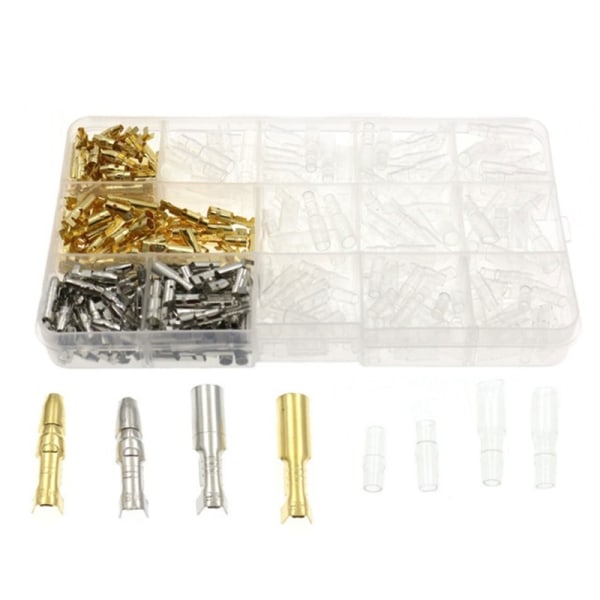 3,9 mm hon- och hanspadeterminaler isolerande hylsa Kit Wire Crimp Terminal Block Connector Sortiment Set- Perfet 360pcs