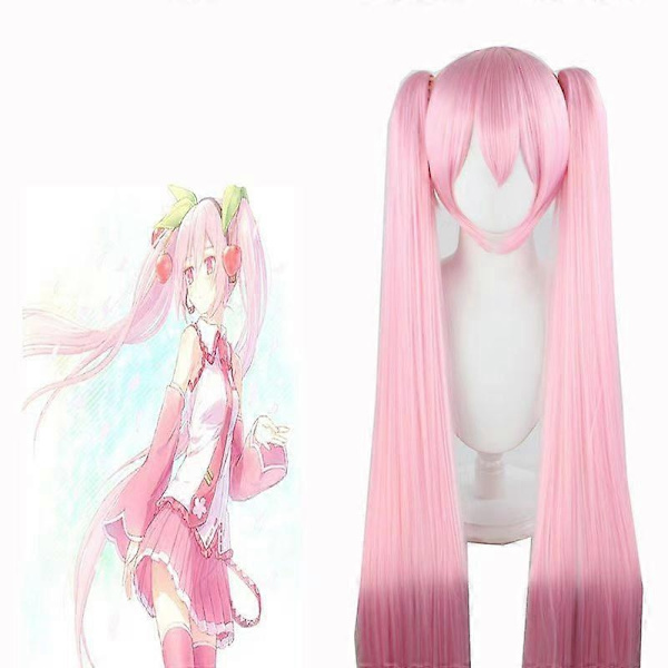 2024 Rosa Miku Cosplaydräkt Prestanda Kostym Cos-dräkt Hatsune Miku Regelbunden C-dräkt Peruk Cosplay Flickor Vår Sakura Körsbär Miku-Perfet Single wig XXL