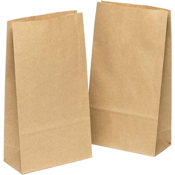 100 stk brun kraftpapirpose sandwichpose kraftpapirpose brun - Perfet