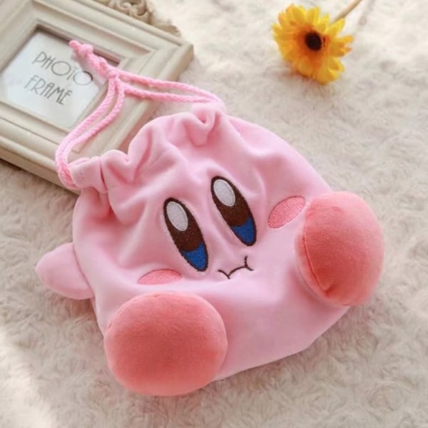 Kawaii Anime Cartoon Star Kirby Plush Cosmetic Bag Storage Bag - Perfet