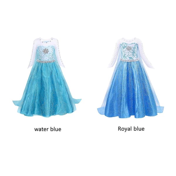Barn Flickor Blå Klänning Kostym Prinsessklänningar Fancy Cosplay-Perfekt Blue 140