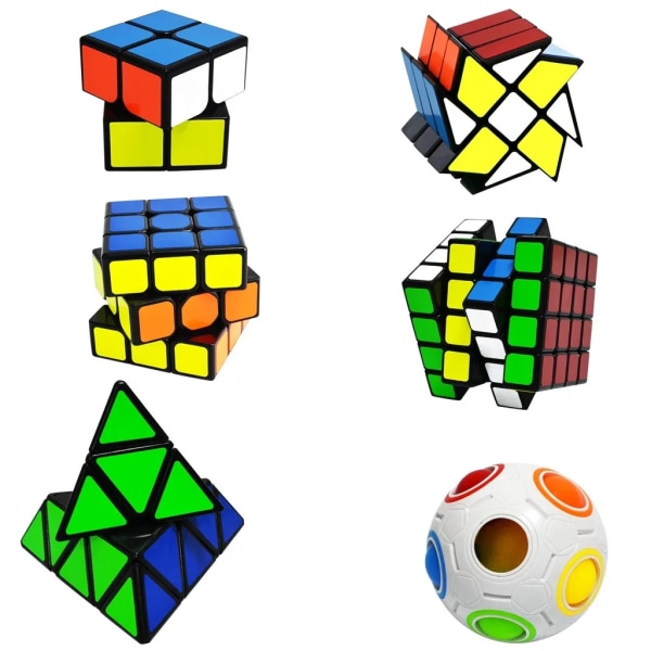 6 Rubiks kuber - 6 stilar - Perfet
