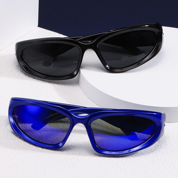 Sports Wrap Around Solbriller UV-beskyttelse Polariserede linser Unisex sportsbriller til kørsel - Perfet Gun-White Mercury