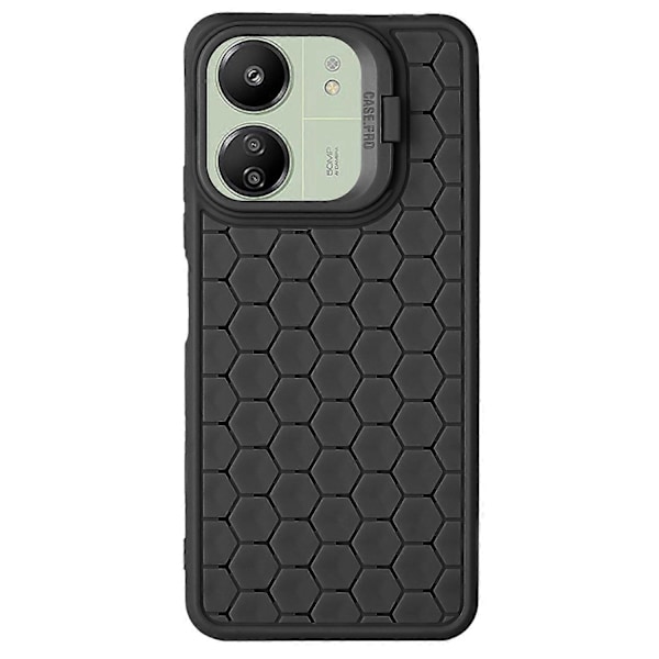 Honeycomb TPU-telefondeksel Kompatibelt med Xiaomi Redmi 13C-Perfet Black