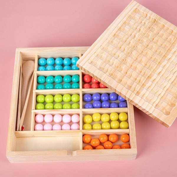 Toddler Preschool Multiplayer 90LerBeads Board Beads Game