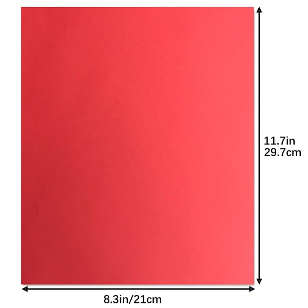 100 ark farget A4-pakke 70 g/m2 håndlaget papir for DIY-kunst - Perfet