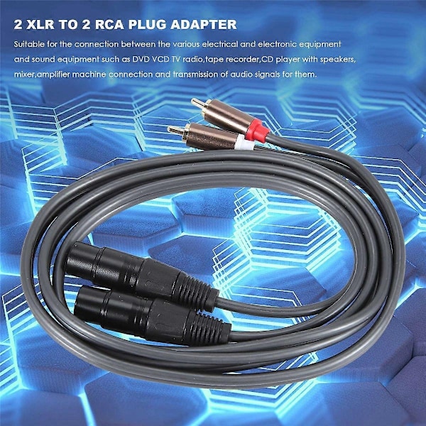 Dobbelt hun XLR til RCA kabel, kraftig 2 XLR hun til 2 RCA han - Perfekt