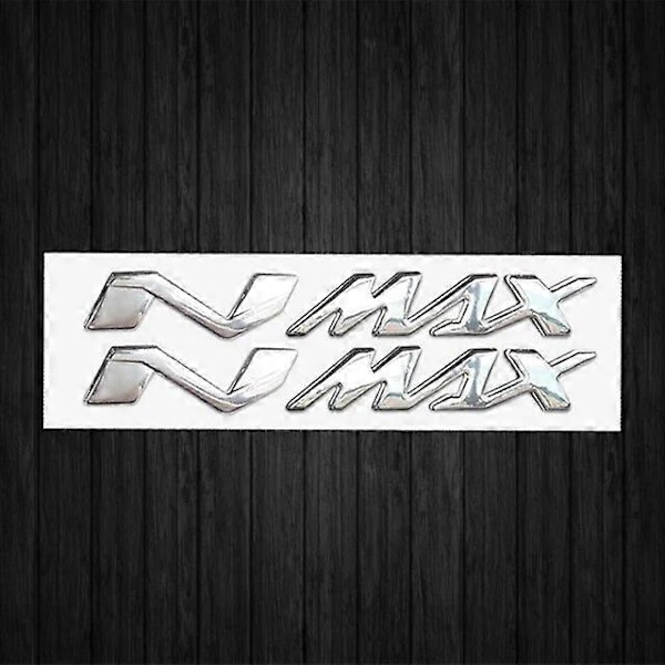 Tankin tarra moottoripyörän tarra Yamahalle NMAX N MAX N-MAX Aerox 125 Precio 150 155 160 250 400 2023 Moottoripyörä 3D Tarra Logo Ajoneuvon Kääre - Täydellinen 3D Silver