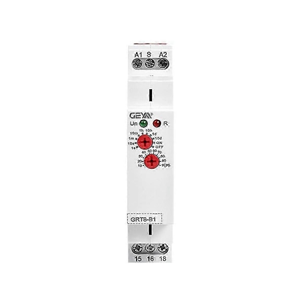 GEYA GRT8-B1 Forsinket Sluk Tid Relæ Timer Relæ Elektronisk Type 16A, GRT8-B1 AC230V-Perfekt