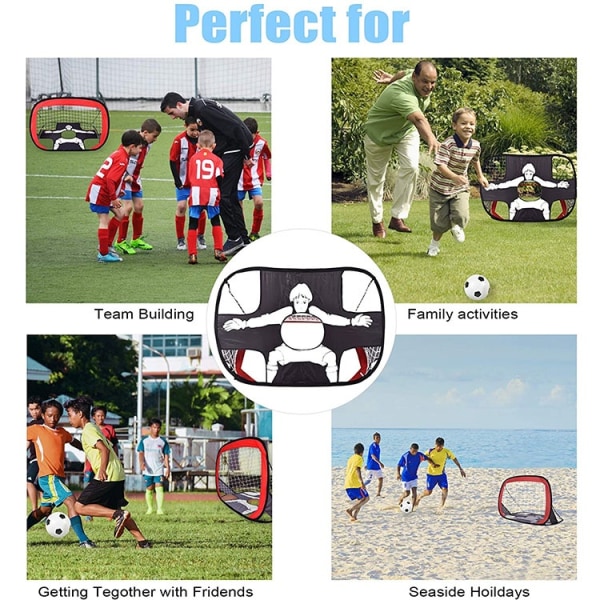 Soccer Goal Portable Pop Up 2 av 1 (+ Innebandy) - Perfet