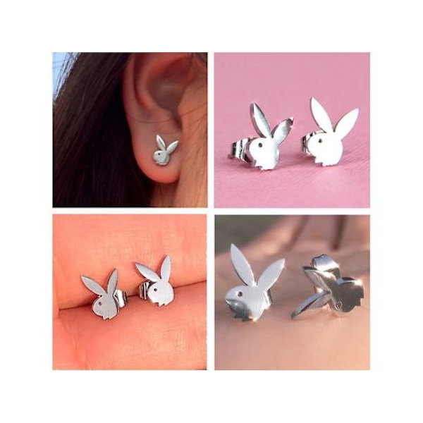 bunny øredobber unisex rustfritt stål Playboy par øredobber - Perfet
