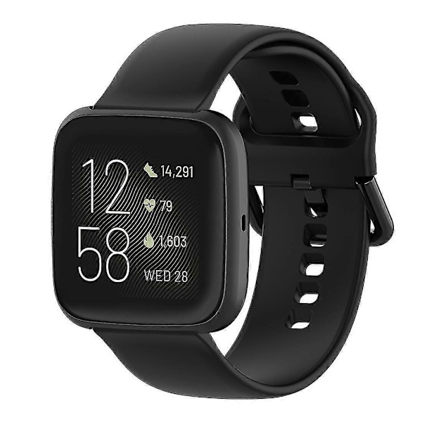 Kellon ranneke Fitbit Versa 2 / Versa / Versa Lite / Blaze-Perfet -kelloille Black